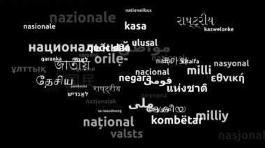 Ulusal Çevirisi 56 Dünya Dilinde Sonsuz Döngü 3d Büyüyen Söz Bulutu Maskesi