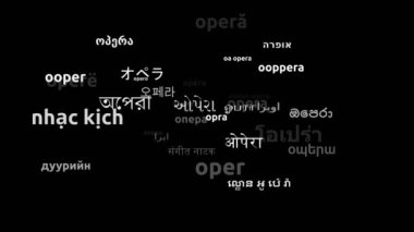 Opera 39. Dünya Dilinde Çevrildi Sonsuz Döngüsüz 3d Büyüyen Kelimeler Bulutu Maskesi