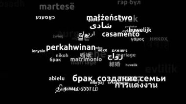 Evlilik 56 Dünya Dilinde Çevrildi Sonsuz Döngü 3d Büyüyen Kelimeler Bulutu Maskesi