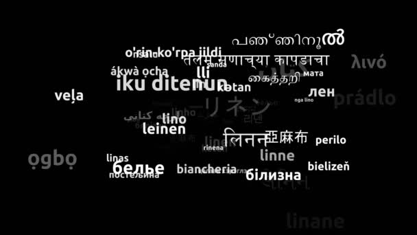 Linned Oversat Worldwide Languages Endless Looping Zooming Wordcloud Mask – Stock-video