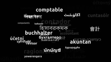 Muhasebeci 49 Dünya Dilinde Çevrildi Sonsuz Döngüsüz 3d Büyüyen Kelimeler Bulutu Maskesi