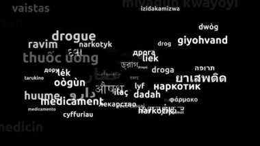 59. Dünya Dilinde Uyuşturucu Çevirisi Sonsuz Döngüsü 3d Büyüyen Kelimeler Bulutu Maskesi