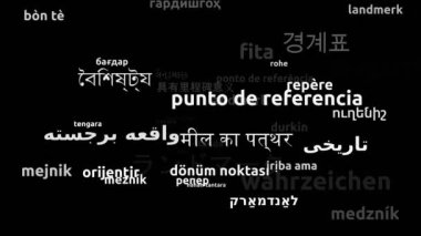 Landmark 47 Dünya Dilinde Çevrildi Sonsuz Döngüsüz 3d Büyüyen Kelimeler Bulutu Maskesi