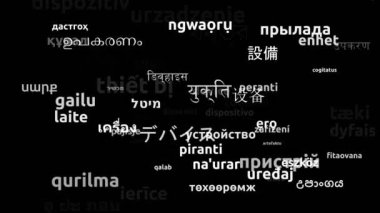 Aygıt 66 'ya Çevrildi Dünya çapında Diller Sonsuz Döngüleme 3d Büyütme Kelime Bulutu Maskesi