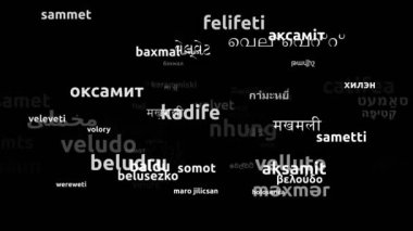 Kadife Çevirisi 67 Dünya Dilinde Sonsuz Döngüsüz Döngülü 3d Büyüyen Kelime Bulutu Maskesi