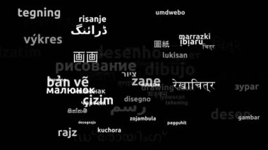 63. Dünya Dilinde Çevrilmiş Çizim Sonsuz Döngüsü 3d Büyüyen Kelimeler Bulutu Maskesi