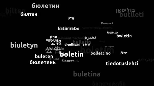 Δελτίο Μεταφρασμένο Worldwide Languages Endless Looping Zooming Wordcloud Mask — Αρχείο Βίντεο