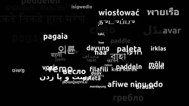 Pagaj Oversat Til Sprog Hele Verden Endless Looping Zooming Wordcloud – Stock-video