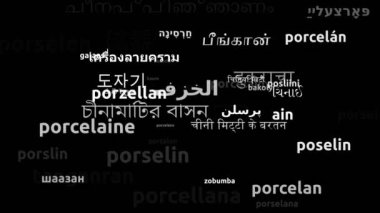 49 Dünya Dilinde Çevrilmiş Porselen Sonsuz Döngüsü 3d Büyüyen Kelime Bulutu Maskesi