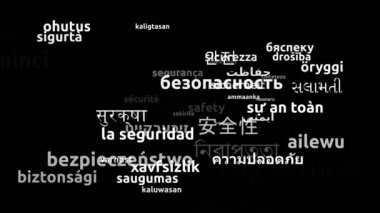 Güvenlik 50 Dünya Dilinde Çevrildi Sonsuz Döngü 3d Büyüyen Kelimeler Bulutu Maskesi