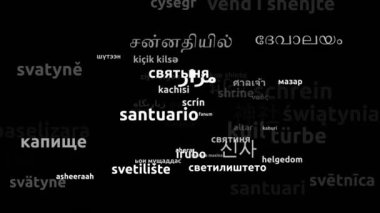 56 Dünya Çapında Çevrilmiş Tapınak Sonsuz Döngüsüz Döngülü 3d Büyüyen Söz Bulutu Maskesi