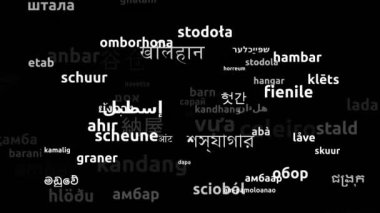 Dünya çapında 68 Dilde Çevrilmiş Ahır Sonsuz Döngüsü 3d Büyütme Kelime Bulutu Maskesi