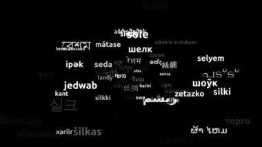 72 Dünya Çapında Çevrilmiş İpek Dili Sonsuz Döngüsü 3d Büyütme Kelime Bulutu Maskesi