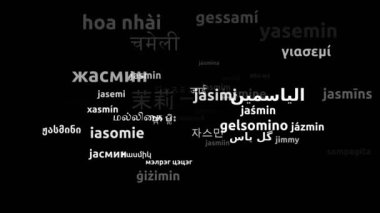 Jasmine 52. Dünya Dilinde Çevrildi Sonsuz Döngüsüz 3d Büyüyen Kelimeler Bulutu Maskesi