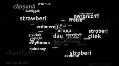 Çilek Çevirisi 56 Dünya Dilinde Sonsuz Döngüsüz 3d Büyüyen Kelimeler Bulutu Maskesi