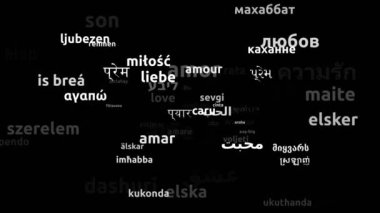 75. Dünya Dilinde Çevrilen Sevgi Sonsuz Döngüsü 3d Büyüyen Kelimeler Bulutu