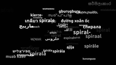 Spiral Çevirisi 57. Dünya Dilleri Sonsuz Döngülü 3d Büyüyen Kelimeler Bulutu Maskesi