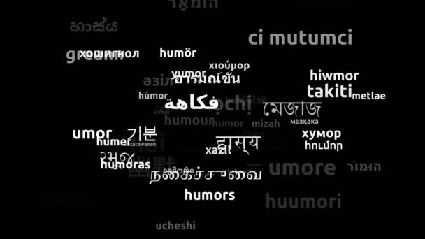 Humor Przetłumacz Komentarz Przetłumaczone Przez Worldwide Languages Endless Looping Zooming — Wideo stockowe