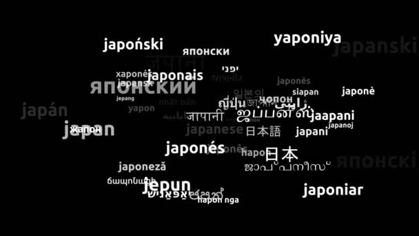 Japoński Przetłumacz Komentarz Przetłumaczone Przez Worldwide Languages Endless Looping Zooming — Wideo stockowe