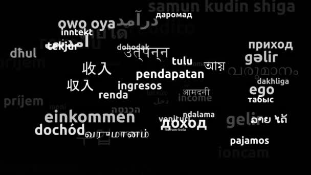 Revenu Traduit Langues Dans Monde Entier Boucle Sans Fin Zoom — Video