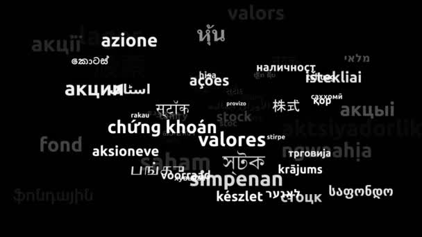 Stock Oversat Hele Verden Sprog Endless Looping Zooming Wordcloud Mask – Stock-video