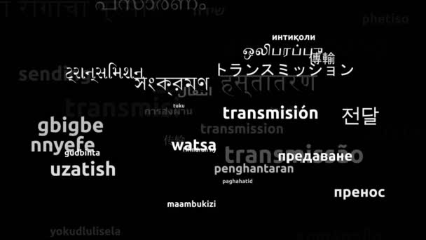 Transmission Traduite Langues Dans Monde Entier Boucle Sans Fin Zoom — Video