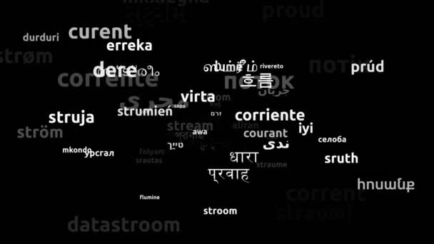 Stream Traducido Idiomas Mundiales Endless Looping Zoom Wordcloud Mask — Vídeos de Stock