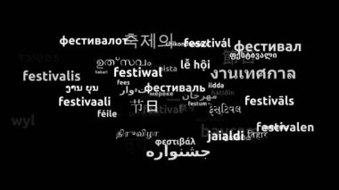 Festival 55. Dünya Dilinde Çevrildi Sonsuz Döngüsü 3d Büyüyen Kelimeler Bulutu Maskesi