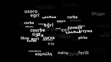 66. Dünya Çapında Çevrilen Eğri Sonsuz Döngüsüz Döngü 3d Büyüyen Kelimeler Bulutu Maskesi