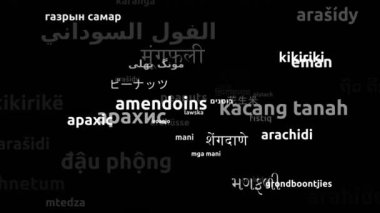 Yer Fıstıkları 51. Dünya Dilinde Çevrildi Sonsuz Döngüsüz 3d Büyüyen Kelimeler Bulutu Maskesi