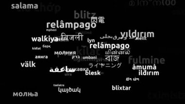 64. Dünya Dilinde Yıldırım Çevirisi Sonsuz Döngüsü 3d Büyütme Kelime Bulutu Maskesi