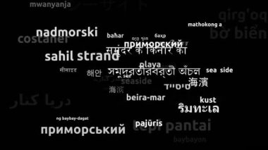 Deniz Kenarı Çevirisi 50 Dünya Dilinde Sonsuz Döngüsüz 3d Büyüyen Kelimeler Bulutu Maskesi