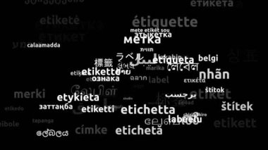 Etiket 66. Dünya Çapında Çevrilmiş Sonsuz Döngüsüz 3d Odaklanma Kelime Bulutu Maskesi