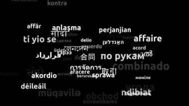 58. Dünya Dilinde Çevrilen Anlaşma Sonsuz Döngüleme 3d Büyüyen Söz Bulutu Maskesi