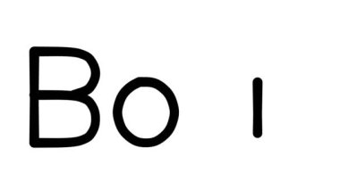 Çeşitli Sans-Serif Yazı Tipleri ve Ağırlıkları ile Tekne El Yazısıyla Yazı Canlandırması