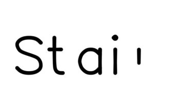 Çeşitli Sans-Serif Yazı Tipleri ve Ağırlıklarıyla Merdiven El Yazısı Animasyonu