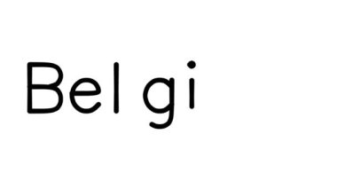 Çeşitli Sans-Serif Yazı Tipleri ve Ağırlıkları ile Belçika El Yazısı Metni Canlandırması