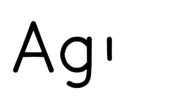 Çeşitli Sans-Serif Yazı Tipleri ve Ağırlıkları ile Agua El Yazısı Metni CanlandırmasıName