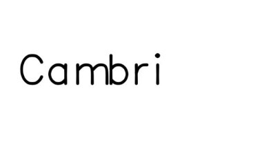 Çeşitli Sans-Serif Yazı Tipleri ve Ağırlıkları ile Cambridge El Yazıları Animasyonu