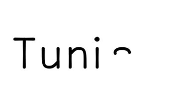 Çeşitli Sans-Serif Yazı Tipleri ve Ağırlıklarıyla Tunus El Yazması Metin Canlandırması