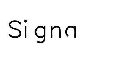 Çeşitli Sans-Serif Yazı Tipleri ve Ağırlıklarıyla İmza El Yazısı Canlandırması