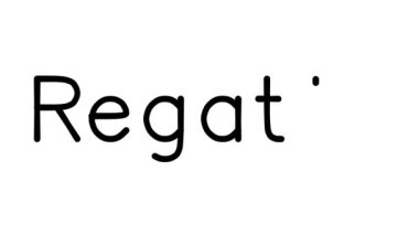 Çeşitli Sans-Serif Yazı Tipleri ve Ağırlıklarıyla Regatta El Yazısı Canlandırması