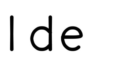 Çeşitli Sans-Serif Yazı Tipleri ve Ağırlıkları ile Fikir El Yazısı Metni Canlandırması