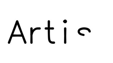 Çeşitli Sans-Serif Yazı Tipleri ve Ağırlıkları ile Sanatçı El Yazısı Metni Canlandırması