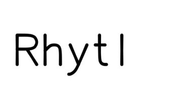 Çeşitli Sans-Serif Yazı Tipleri ve Ağırlıkları ile Rhythm El Yazısı Metni CanlandırmasıName