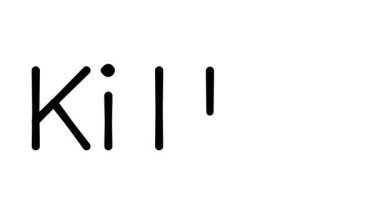 Çeşitli Sans-Serif Yazı Tipleri ve Ağırlıkları ile Katil El Yazısı Animasyonu