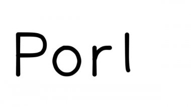 Çeşitli Sans-Serif Yazı Tipleri ve Ağırlıkları ile Porto El Yazısı Metni Canlandırması