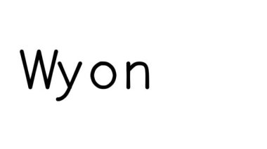 Çeşitli Sans-Serif Yazı Tipleri ve Ağırlıkları ile Wyoming El Yazısı Metni CanlandırmasıName