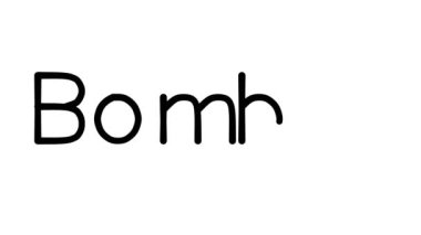 Bombay El Yazması Metin Canlandırması Çeşitli Sans-Serif Yazı Tipleri ve Ağırlıkları