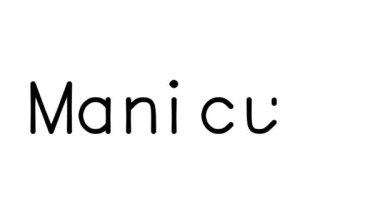 Çeşitli Sans-Serif Yazı Tipleri ve Ağırlıkları ile Manikür El Yazısı Animasyonu